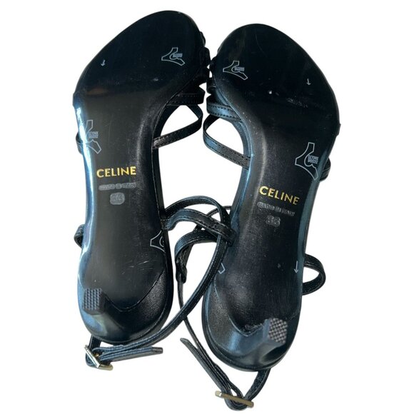 Womens Size EU 36 Pumps Heels Sandals in Leather Black - Picture 6 of 8